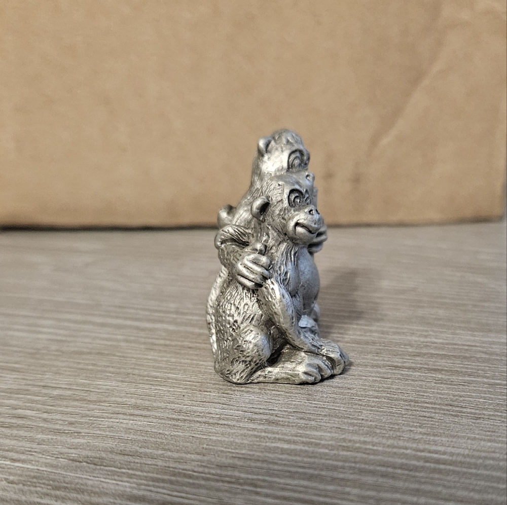 Vintage Pewter Monkey Figurine - Picture 5 of 9